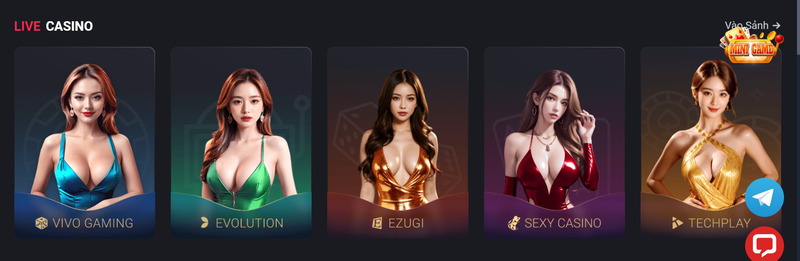 Casino live mang đến cho anh em nhiều sảnh cược hot nhất thị trường
